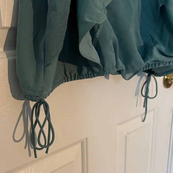 Lucky Brand Dusty Teal Blue/Green Ruffle Tank Top - Picture 6 of 6